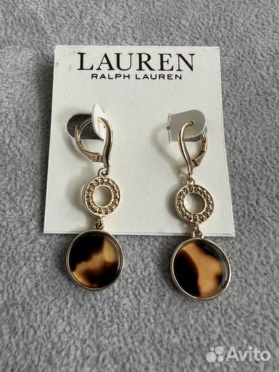 Серьги черепаховые Ralph Lauren