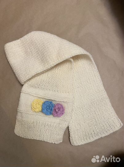 Шапка+шарф для девочки