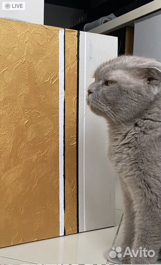 Интерьерная картина на холсте акрилом, абстракция