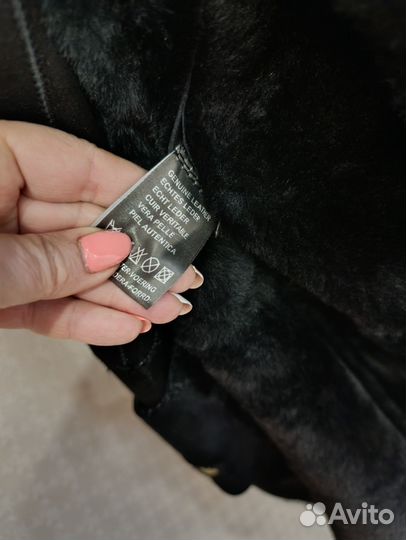 Дубленка натуральная женская 48 50 черная