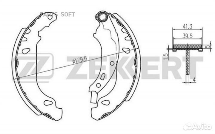 Zekkert BK4470 Колодки торм. бараб. задн. Renault