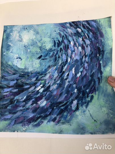 Интерьерная Картинка. «Косяк рыбок»