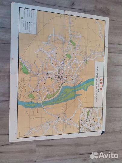 Карта Киева с транспортом от 15.10.1965