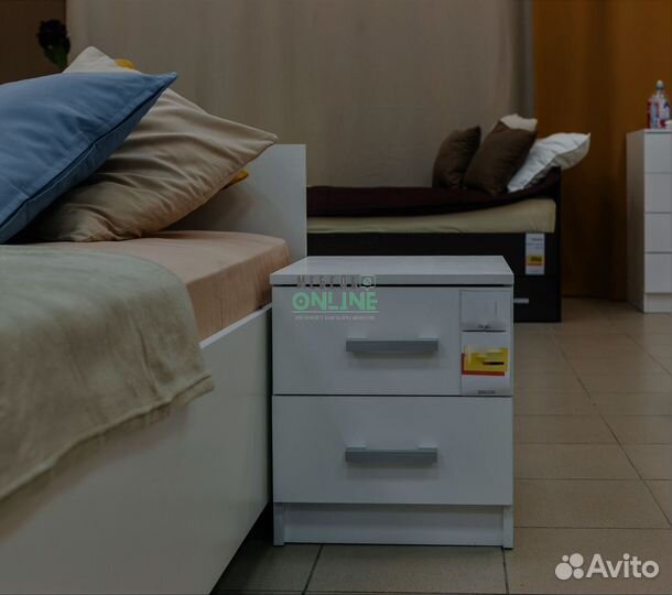 Тумба прикроватная на 2 ящика, новая