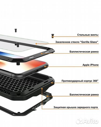 Бронированный чехол для iPhone 11