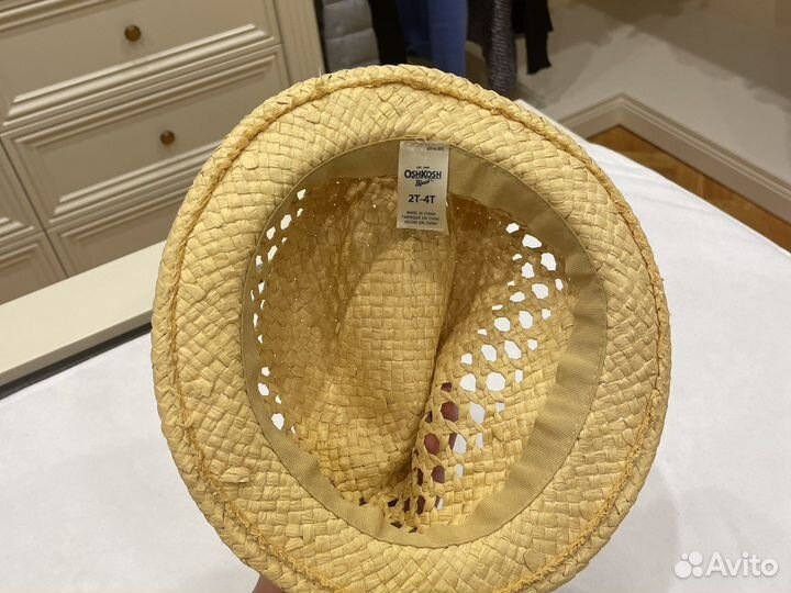 Соломенная шляпа детская