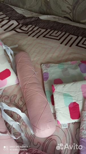 Бортики в кроватку для девочки