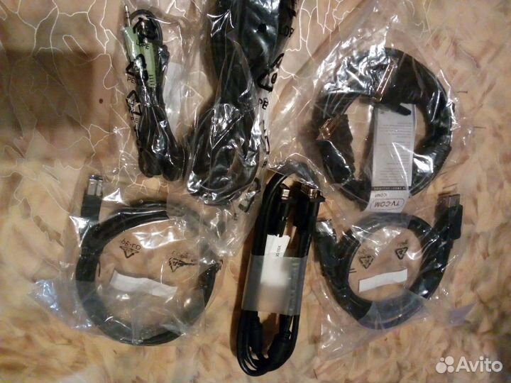Кабели hdmi, DP, DVI, DP-DVI, VGA, питание