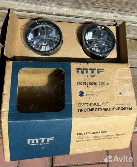 Проиивоиуманные фары птф MTF Light crystaled