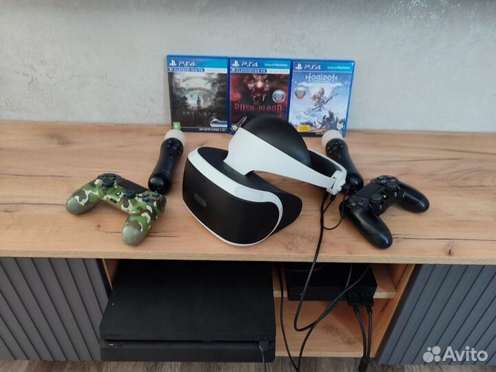 Sony playstation 4 PS4 slim 1tb+ VR очки