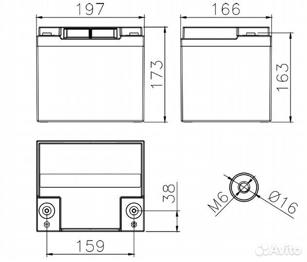 Аккумулятор для ибп AGM fiamm 12FGL42 новый с хран