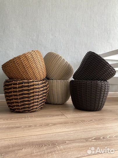 Кашпо из ротанга