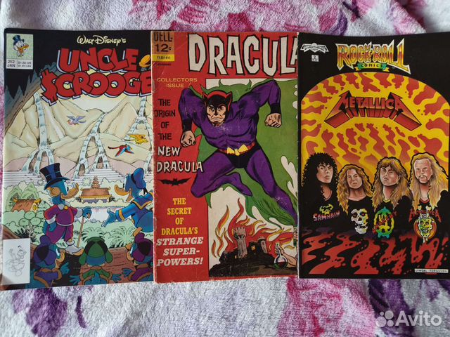 Старые комиксы Metallica, Uncle Scrooge, Dracula