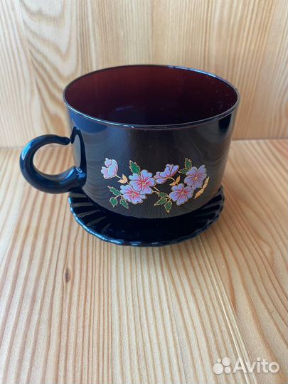 Чайные пары темное стекло 3 пары