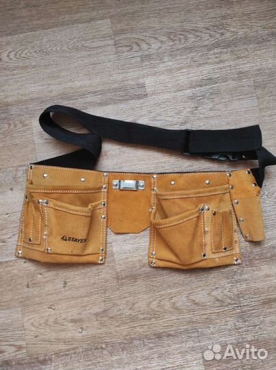 Пояс монтажника кожаный