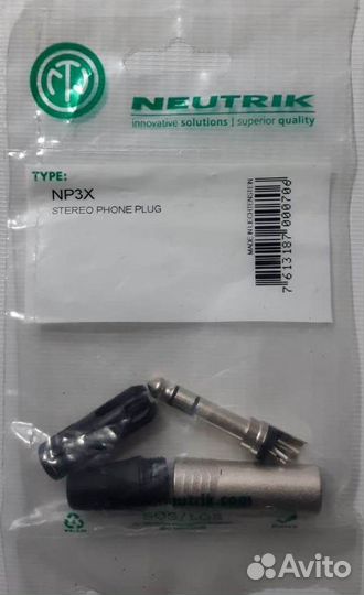 Разъем Jack (Stereo) Neutrik NP3X