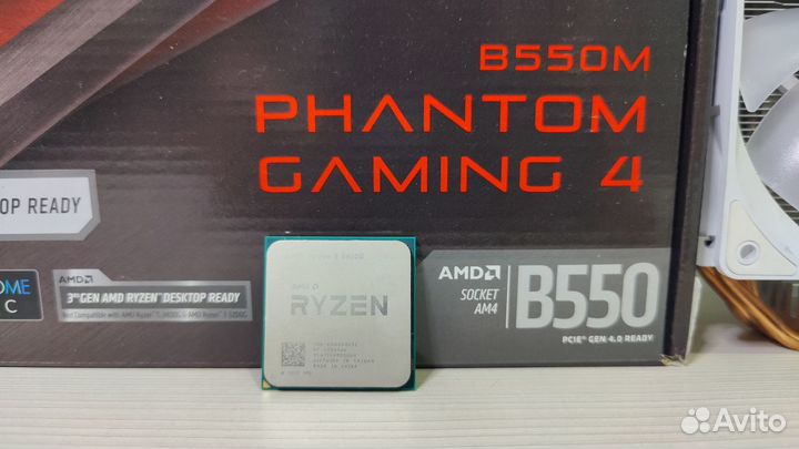 Комплект Ryzen 5 5600g+b550+32gb ddr4+кулер