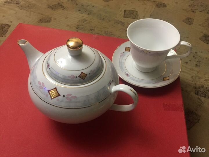 Новый чайный сервиз Коралл (Китайский фарфор)