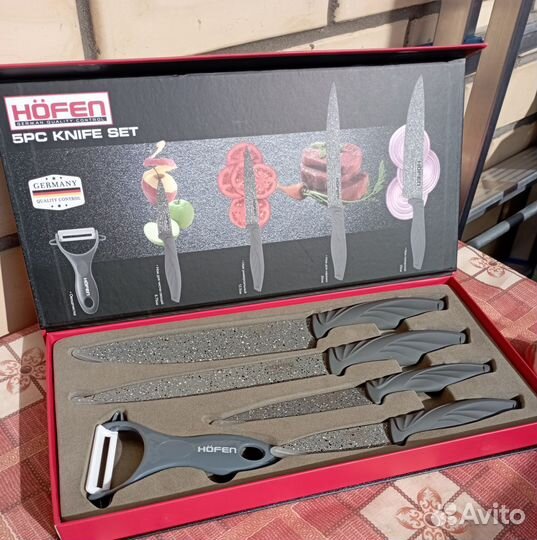 Набор ножей из нерж. стали. 5 предметов