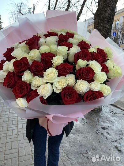 Шикарные букеты роз. Розы Эквадор 101 роза