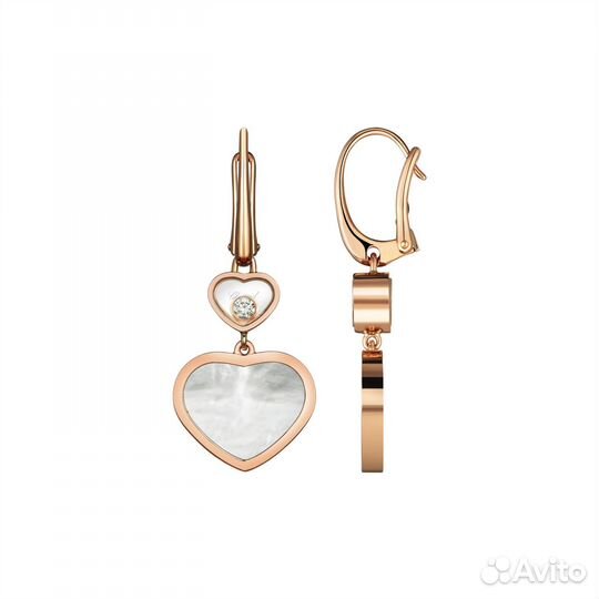 Chopard happy hearts серьги оригинал