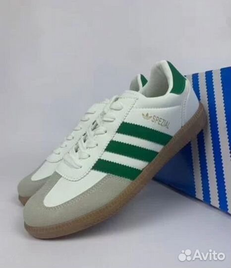 Кроссовки Adidas Spezial(Черные и Зеленые )