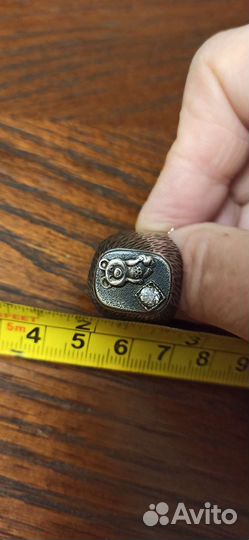 Серебряный перстень олимпийский мишка