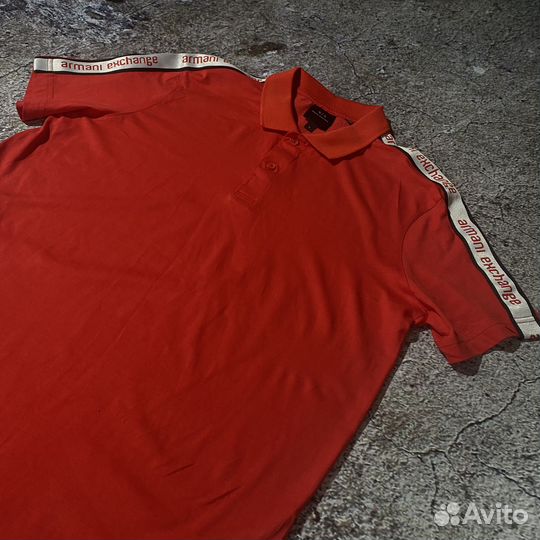 Armani exchange поло с лампасами