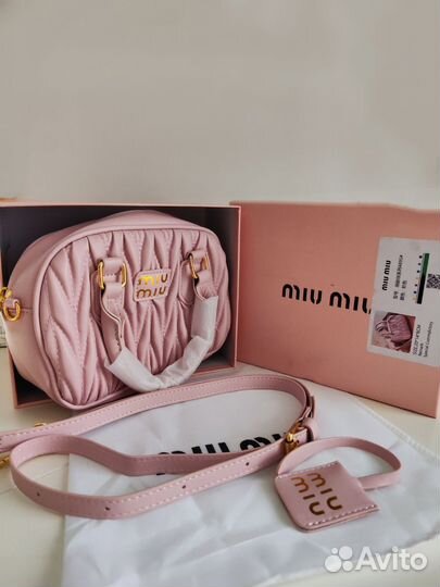 Сумка Miu Miu розовая с QR- кодом