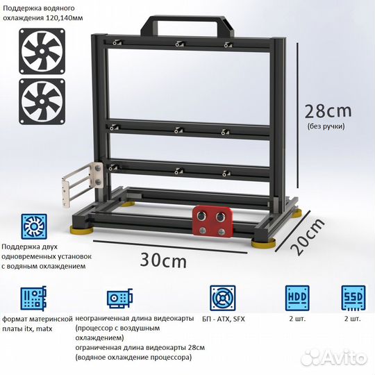 Открытый стенд matx/eatx