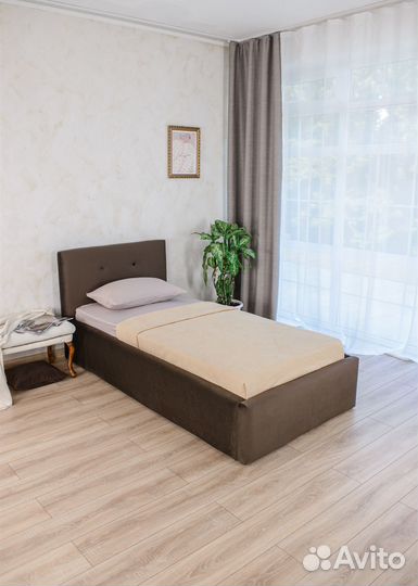 Кровать в велюре + матрас 90х200