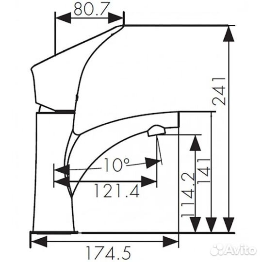 Смеситель для раковины Calla 71011