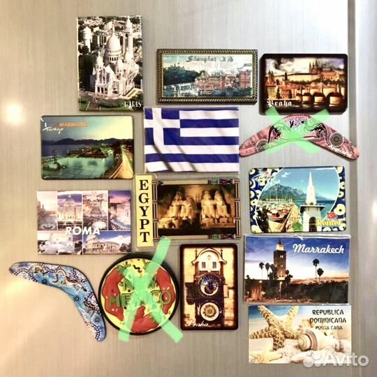 Магниты на холодильник из разных стран