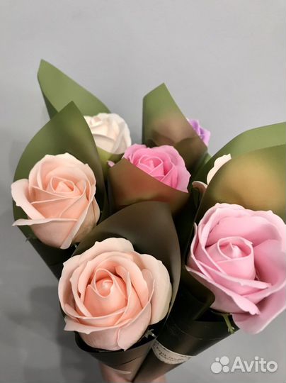 Мыльные розы по штучно