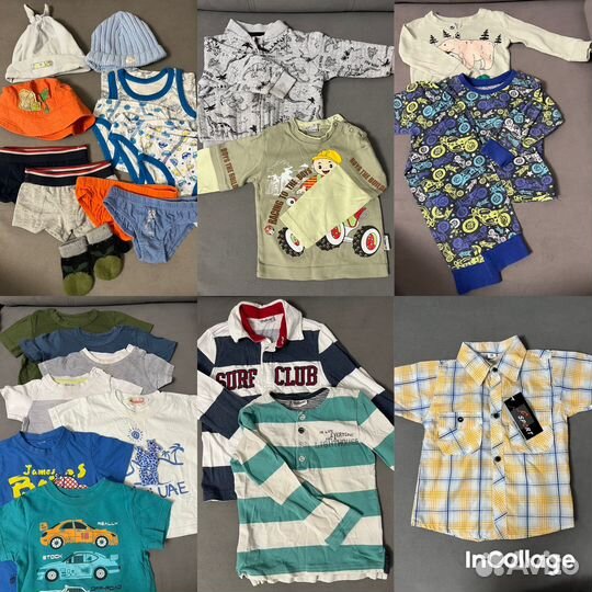 Вещи пакетом на мальчика 86 92