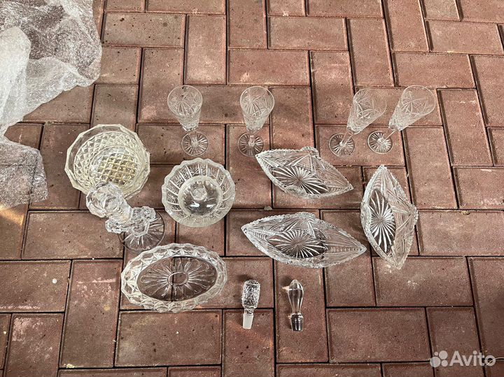 Советский хрусталь СССР бокалы салатницы