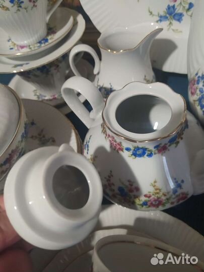 Чайно-кофейный сервиз.Ильменау.Мейсенский букет
