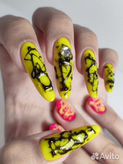 Крейзи маникюр / Наращивание ногтей / Треш дизайны