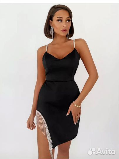 Платье вечернее мини черное