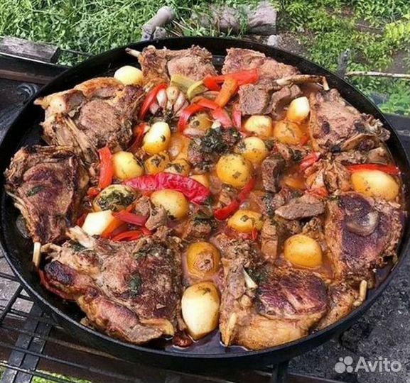 Садж-Чугунный, с подставкой для Саджа