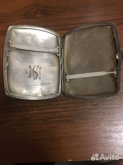 Портсигар серебряный
