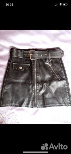 Кожаная юбка