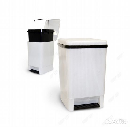 Контейнер для мусора пластик, 19 л,педаль