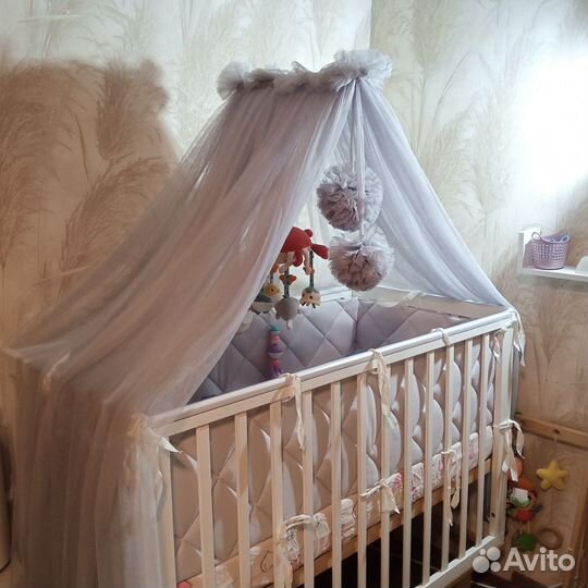 Балдахин в кроватку с держателем