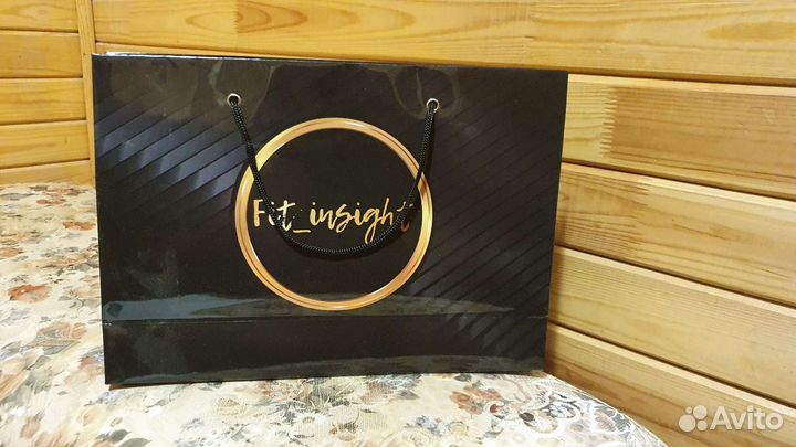 Подарочный пакет, черный, упаковочный