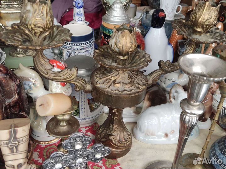 Бронзовый подсвечник, большой