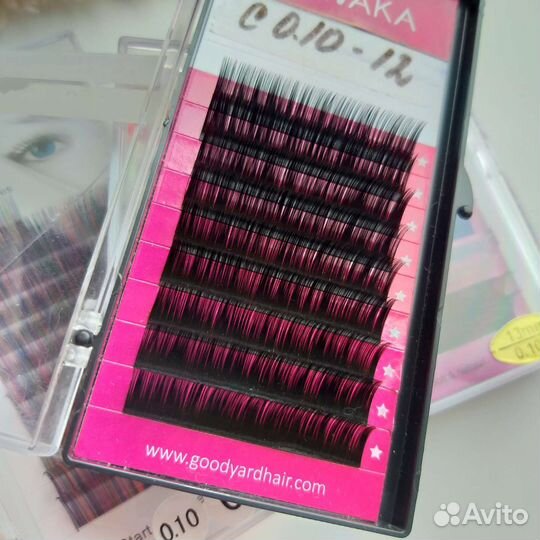 Ресницы для наращивания цветные и черные