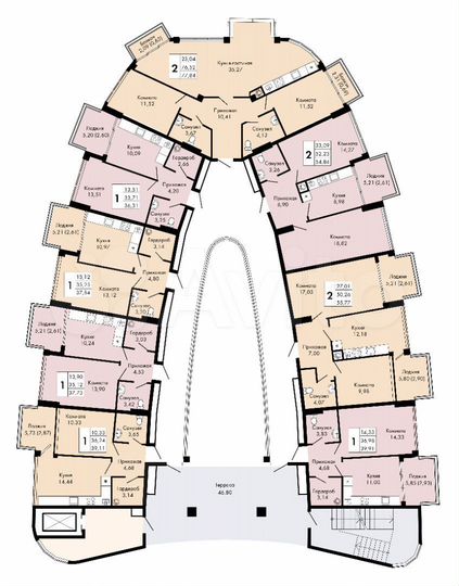 1-к. квартира, 39,9 м², 5/9 эт.