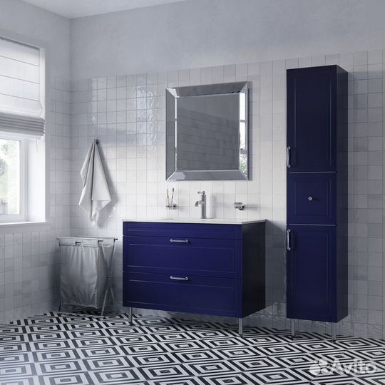 Пенал напольный iddis Oxford OXF36N0i97, Синий, 36