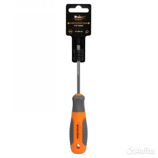 Отвертка крестовая с эргономичной рукояткой магнит